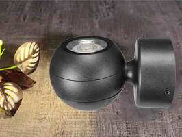 Sphere shape with small size but large power and high lumen design ! 2X3 watts item,and with high lumen 580 lm , and  2x5W with 800 lm.