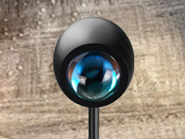 convex special front glass lens for round shape light.